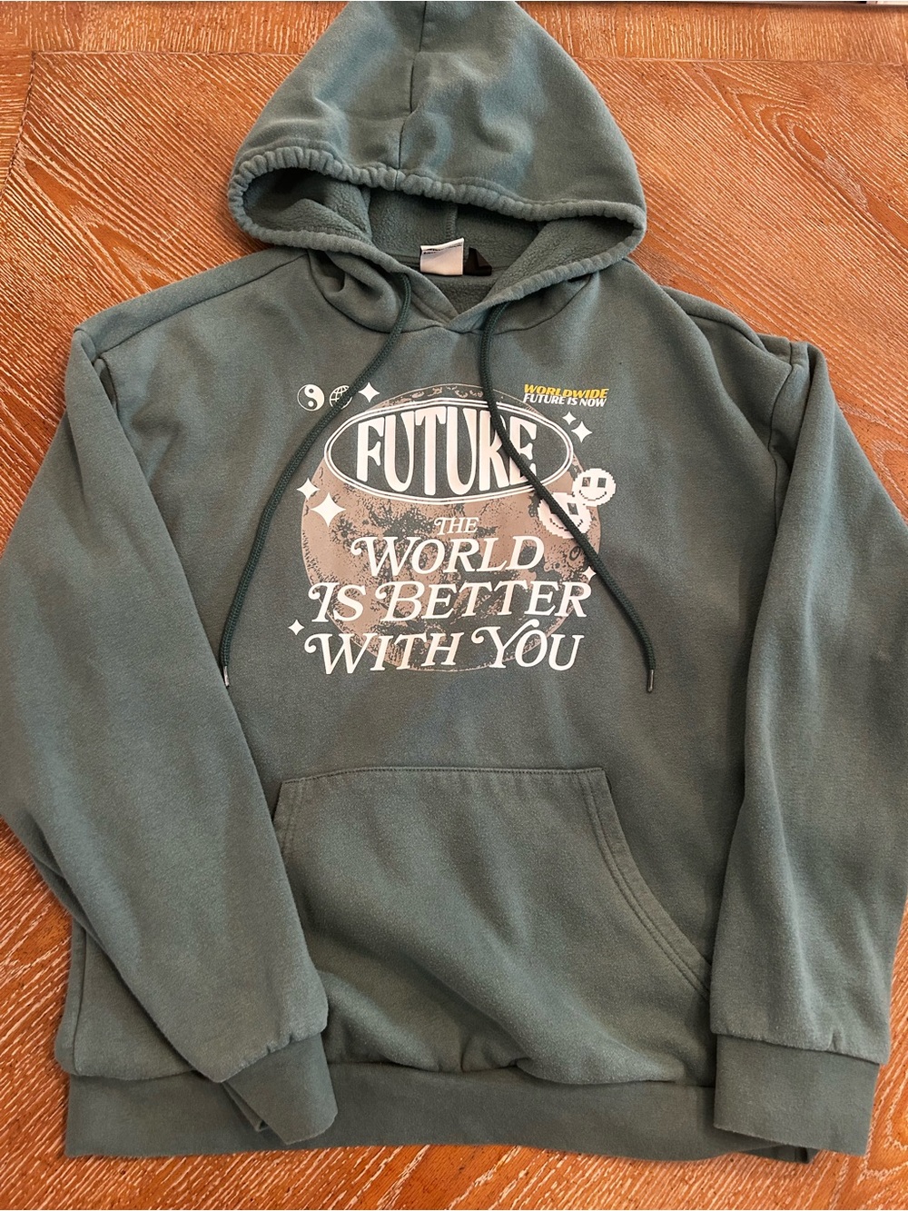 Future Graphic Pullover Hoodie - Green
